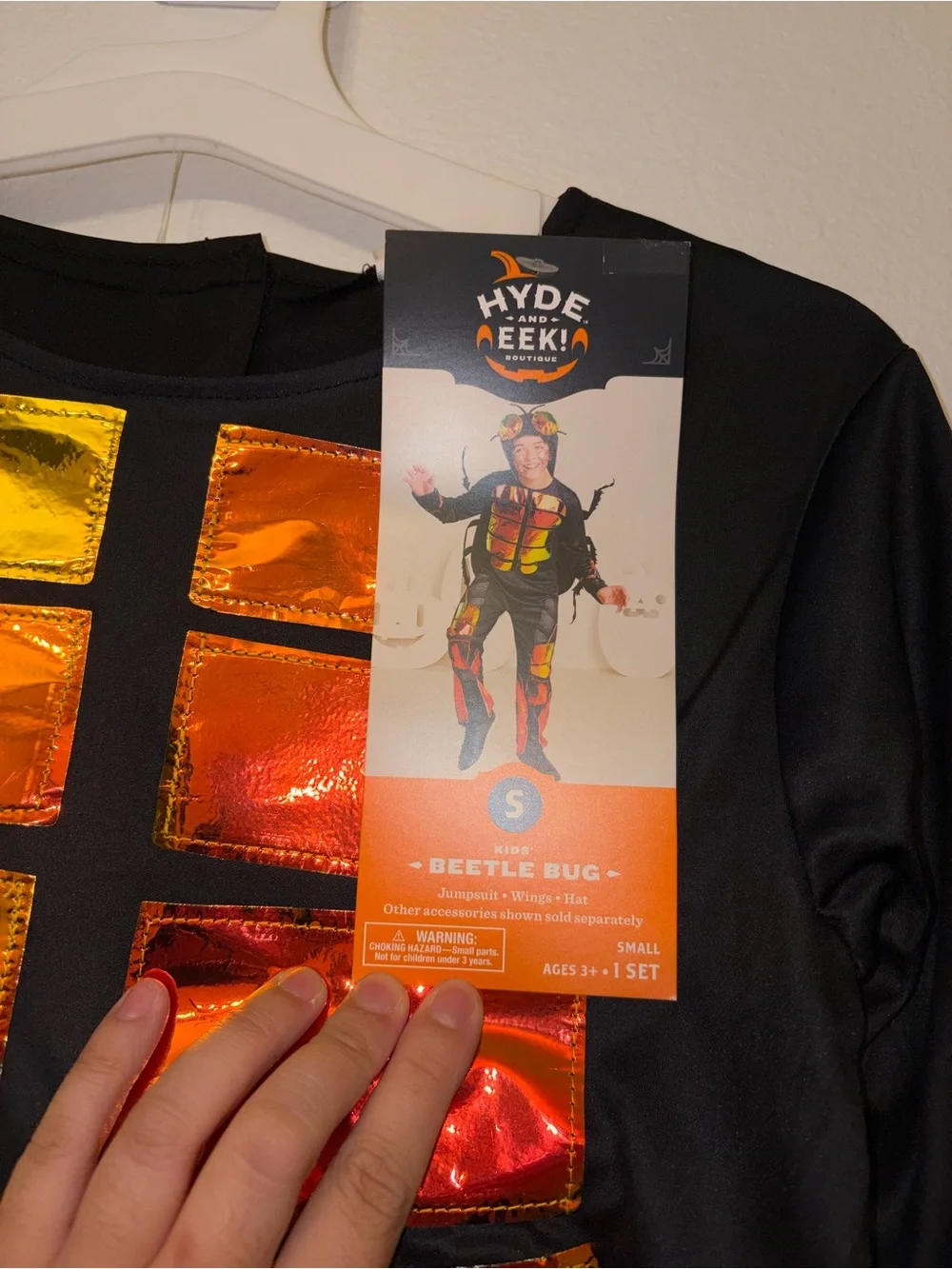 NWT Hyde & EEK Kids Beetle Bug Costume Small Halloween Jumpsuit Set